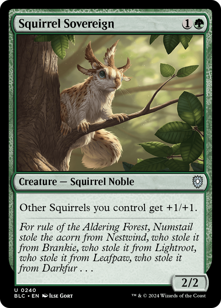 Squirrel Sovereign (BLC-240) [Bloomburrow Commander]