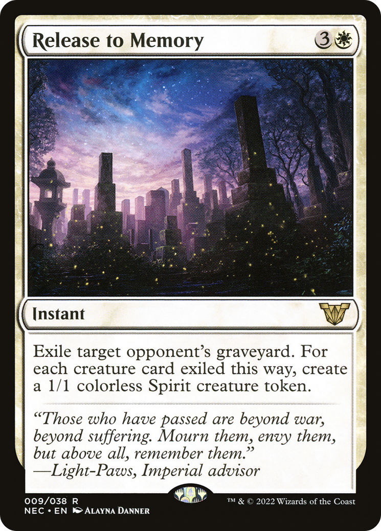 Release to Memory (NEC-009) [Neon Dynasty Commander]