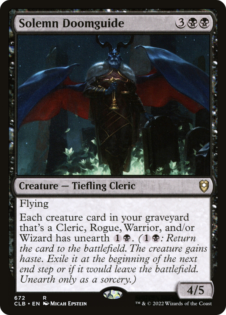 Solemn Doomguide (CLB-672) [Commander Legends: Battle for Baldur's Gate]