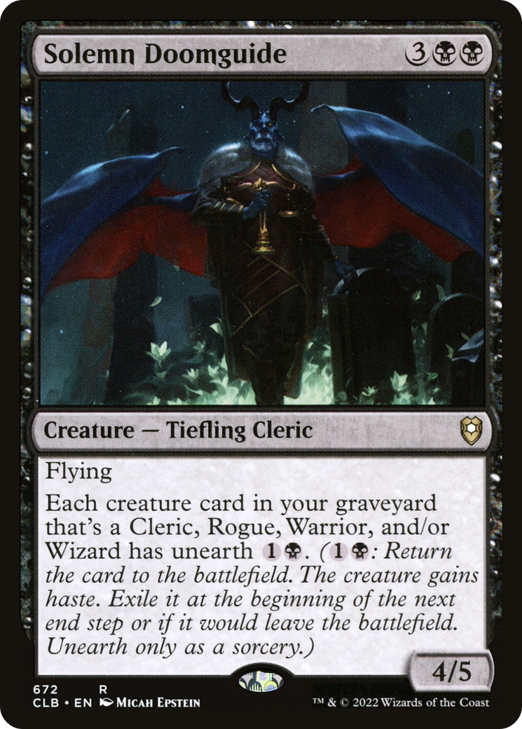 Solemn Doomguide (CLB-672) [Commander Legends: Battle for Baldur's Gate]