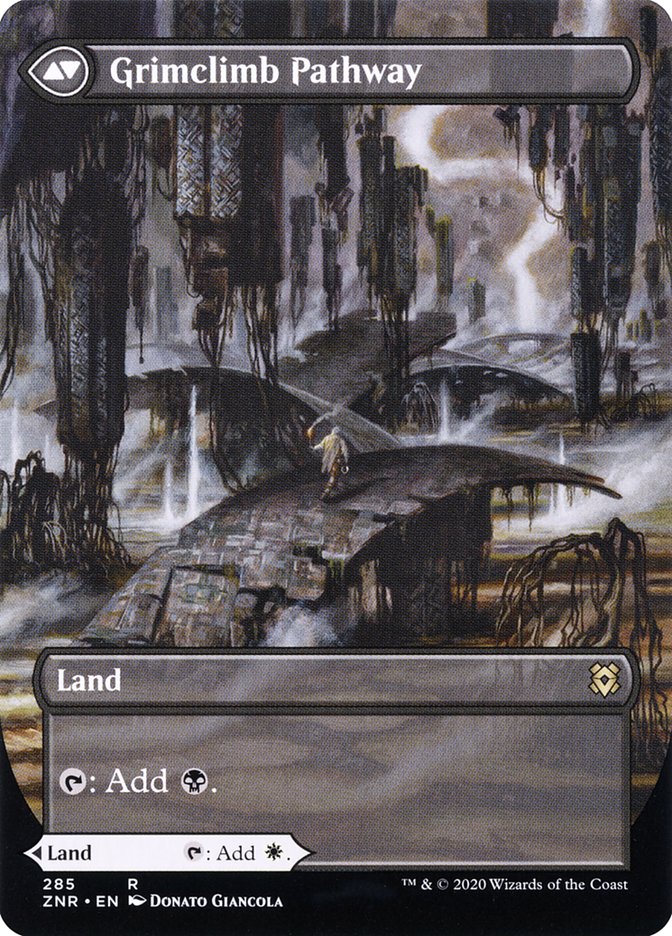 Brightclimb Pathway // Grimclimb Pathway (ZNR-285) [Zendikar Rising]: (Showcase) (Borderless) Foil