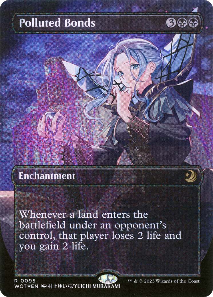 Polluted Bonds (Anime Borderless) (Confetti Foil) (WOT-095) [Wilds of Eldraine: Enchanting Tales] Foil