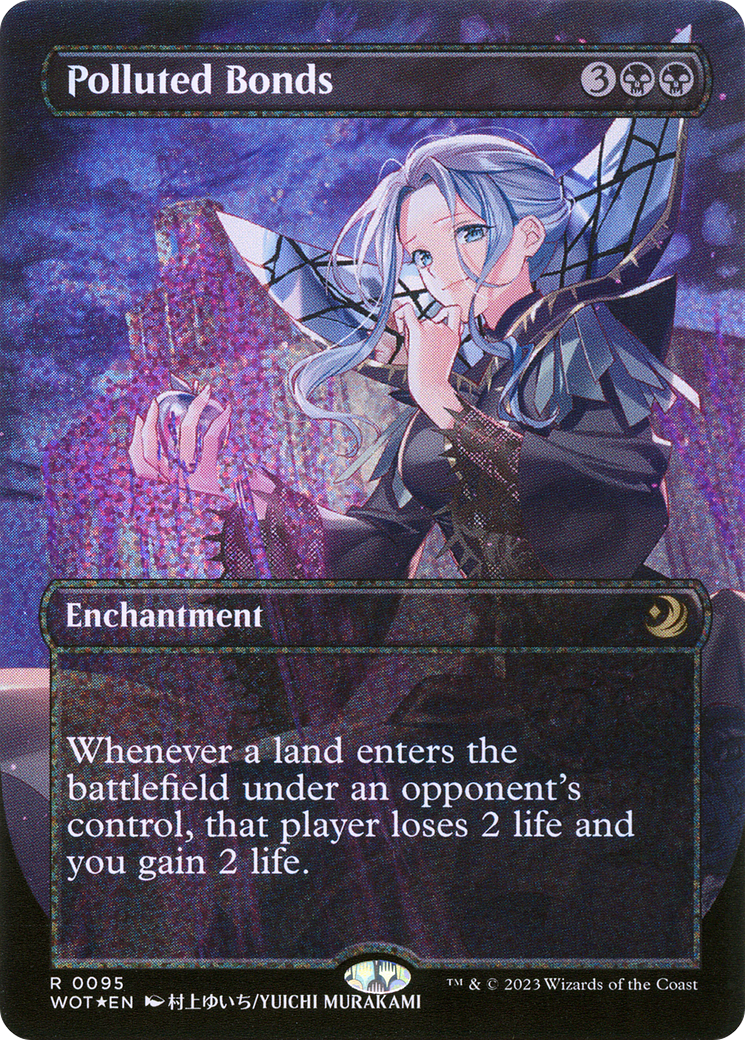 Polluted Bonds (WOT-095) [Wilds of Eldraine: Enchanting Tales] (Borderless) Foil
