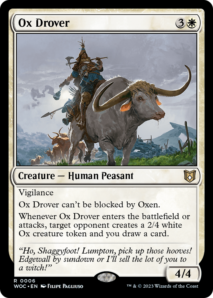 Ox Drover (WOC-006) [Wilds of Eldraine Commander]