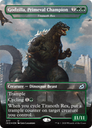 Titanoth Rex (IKO-377) [Ikoria: Lair of Behemoths] / Godzilla, Primeval Champion (Borderless) Foil