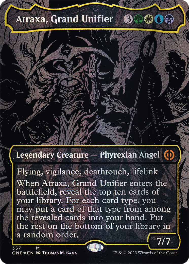 Atraxa, Grand Unifier (ONE-357) [Phyrexia: All Will Be One] (Borderless) Foil