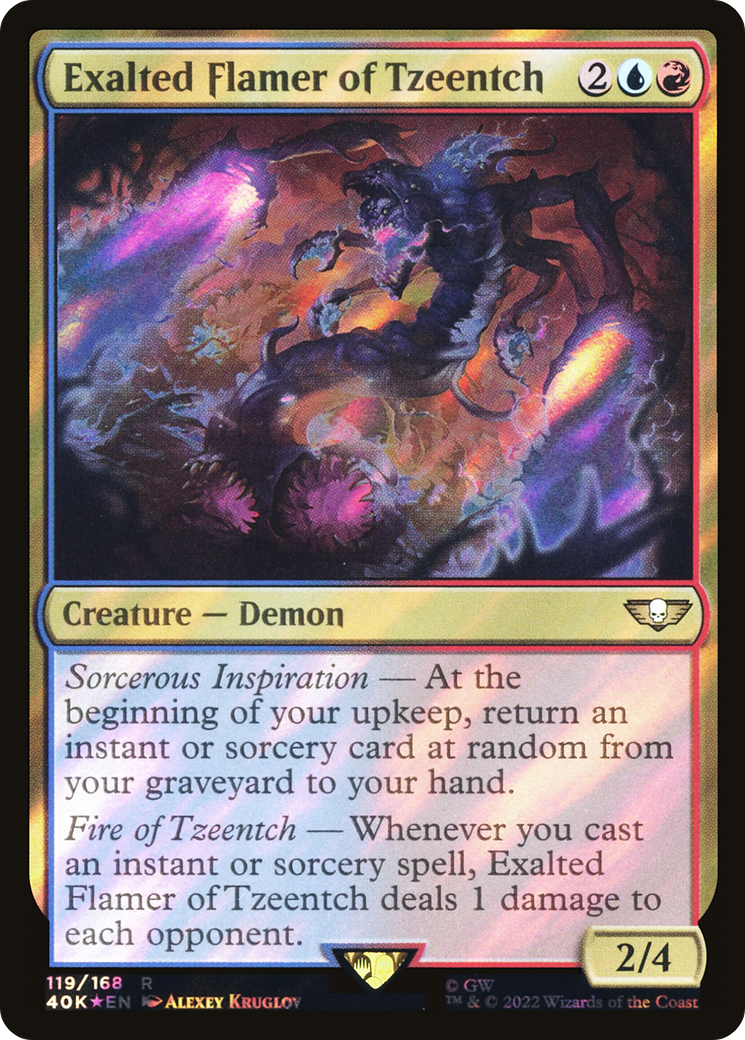 Exalted Flamer of Tzeentch (40K-119★) [Warhammer 40,000 Commander] Foil