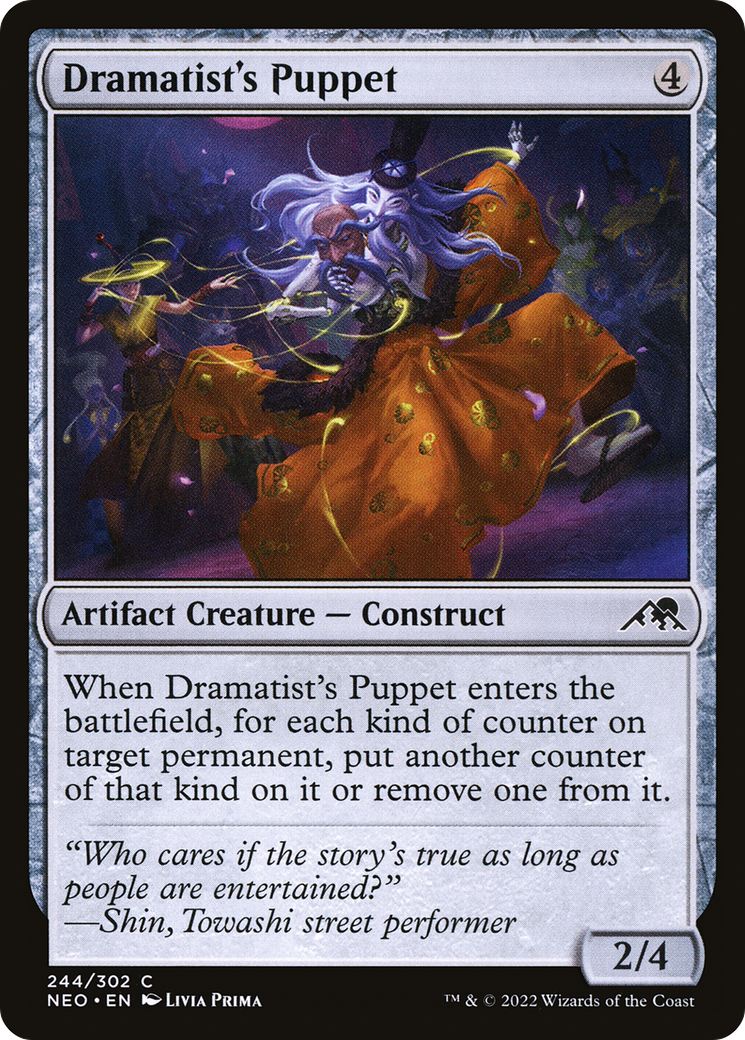 Dramatist's Puppet (NEO-244) [Kamigawa: Neon Dynasty] Foil