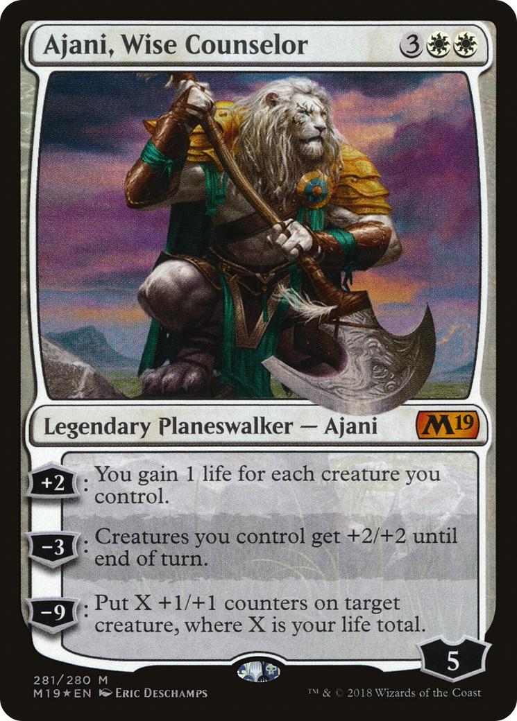 Ajani, Wise Counselor (M19-281) [Core Set 2019] Foil
