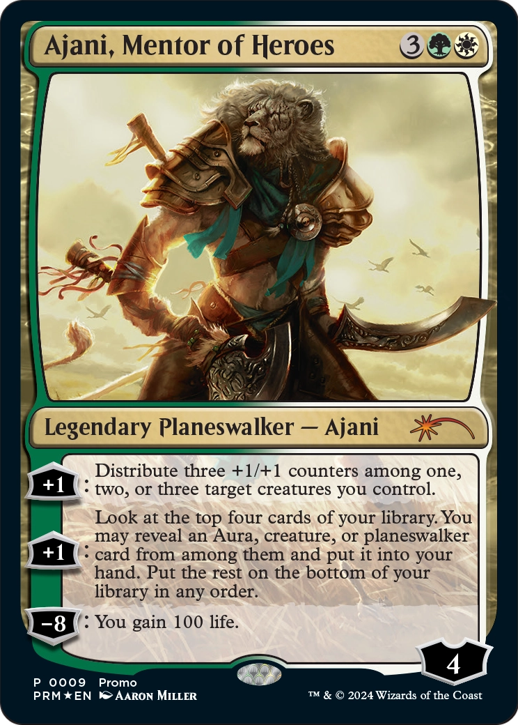 Ajani, Mentor of Heroes (Deluxe Commander Kit) (UMP-009) [Media and Collaboration Promos] Foil