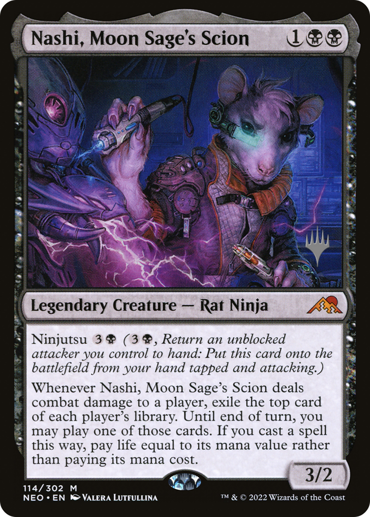 Nashi, Moon Sage's Scion (PPNEO-114) [Promo Pack: Kamigawa: Neon Dynasty Promos]