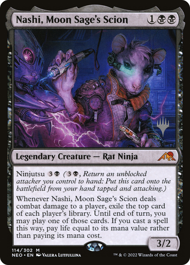 Nashi, Moon Sage's Scion (PPNEO-114P) [Kamigawa: Neon Dynasty Promos]