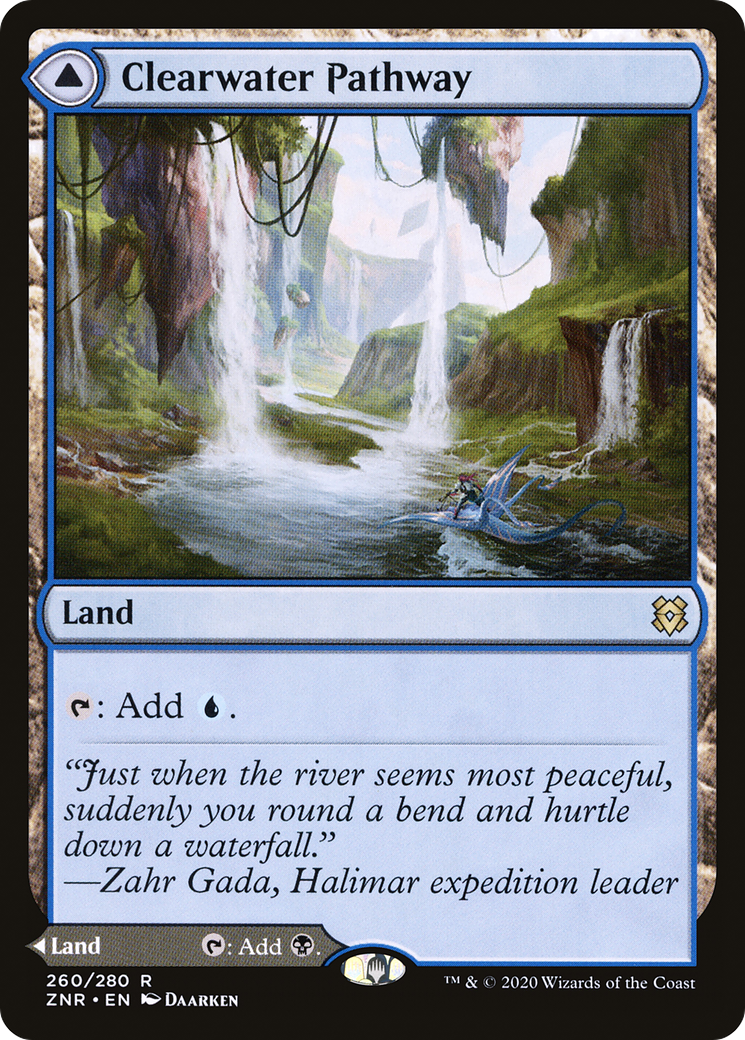 Clearwater Pathway // Murkwater Pathway (ZNR-260) [Zendikar Rising] Foil