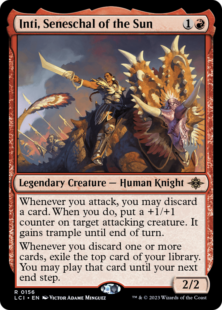 Inti, Seneschal of the Sun (PPLCI-156P) [The Lost Caverns of Ixalan Promos] Foil