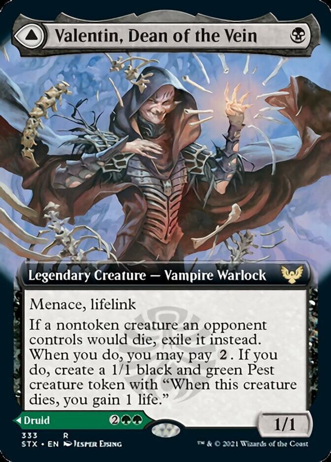 Valentin, Dean of the Vein // Lisette, Dean of the Root (STX-333) [Strixhaven: School of Mages]: (Extended Art) Foil
