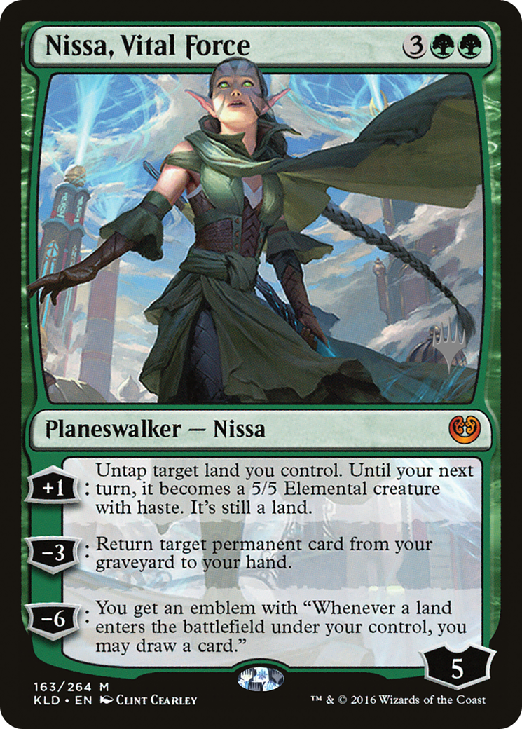 Nissa, Vital Force (PPZNR-163P) [Kaladesh Promos] Foil