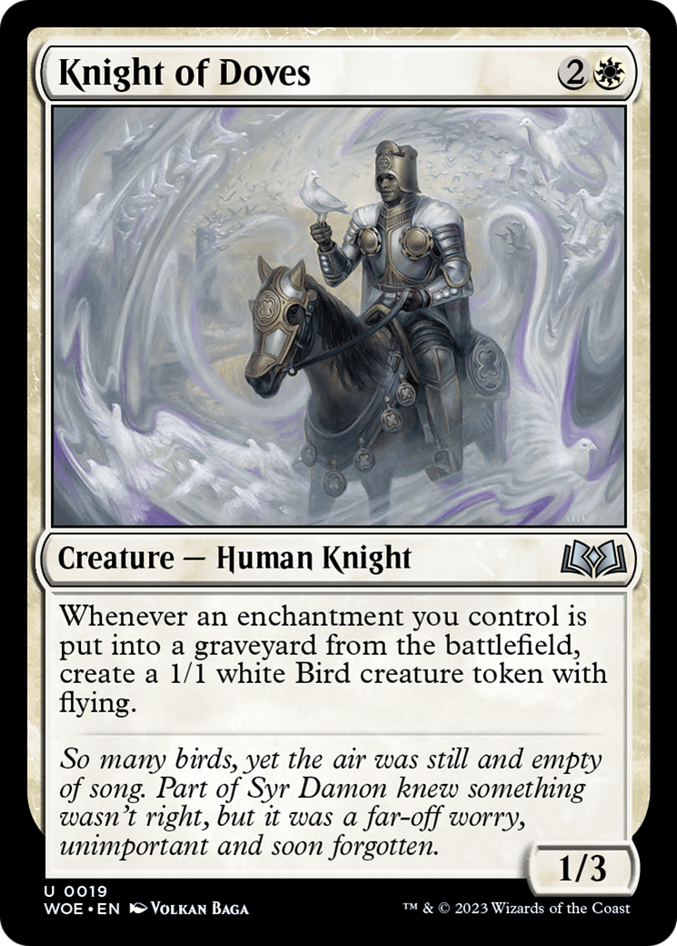Knight of Doves (WOE-019) [Wilds of Eldraine] Foil