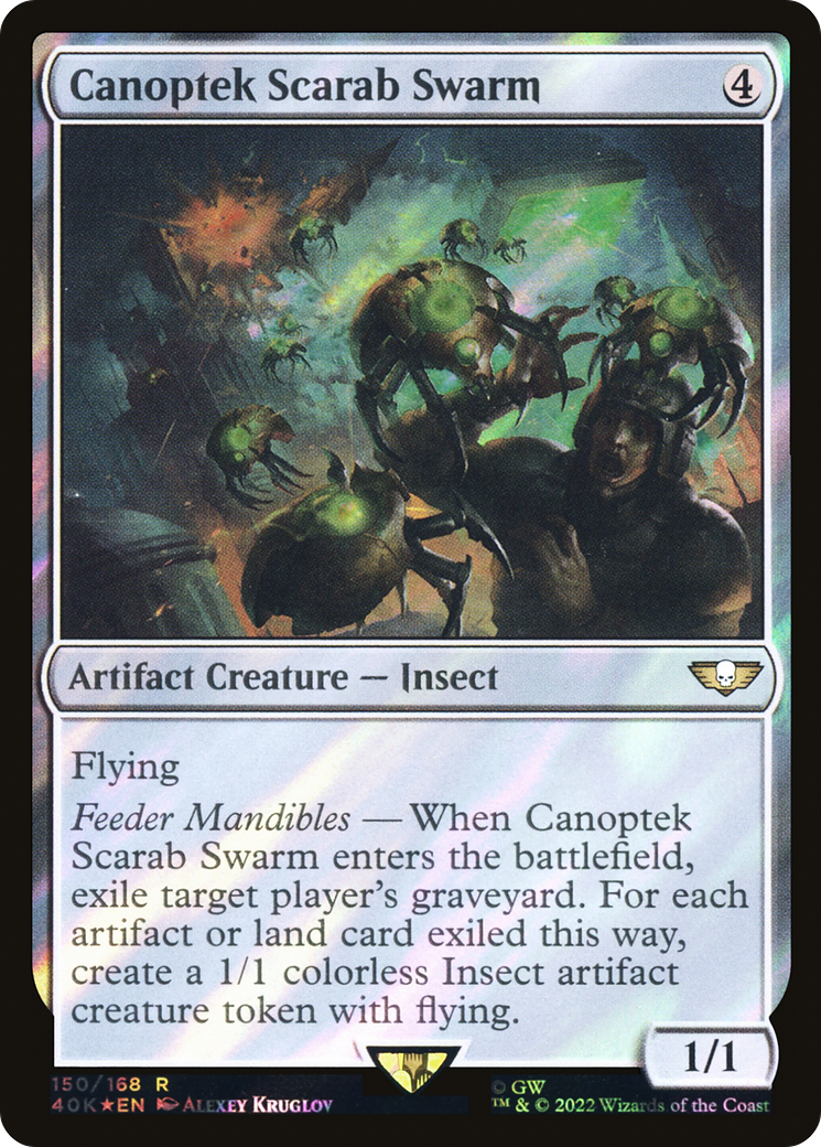 Canoptek Scarab Swarm (Surge Foil) (40K-150) [Warhammer 40,000 Commander] Foil