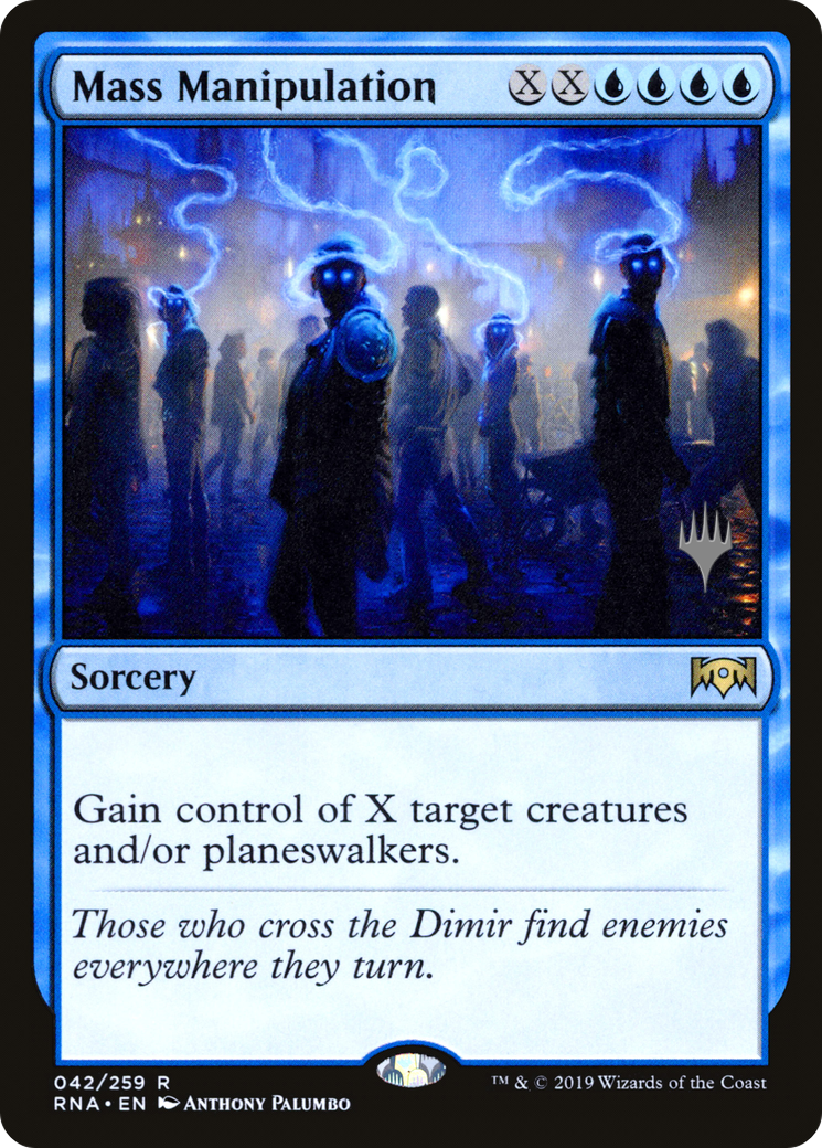 Mass Manipulation (PPTHB-42P) [Promo Pack: Ravnica Allegiance Promos]