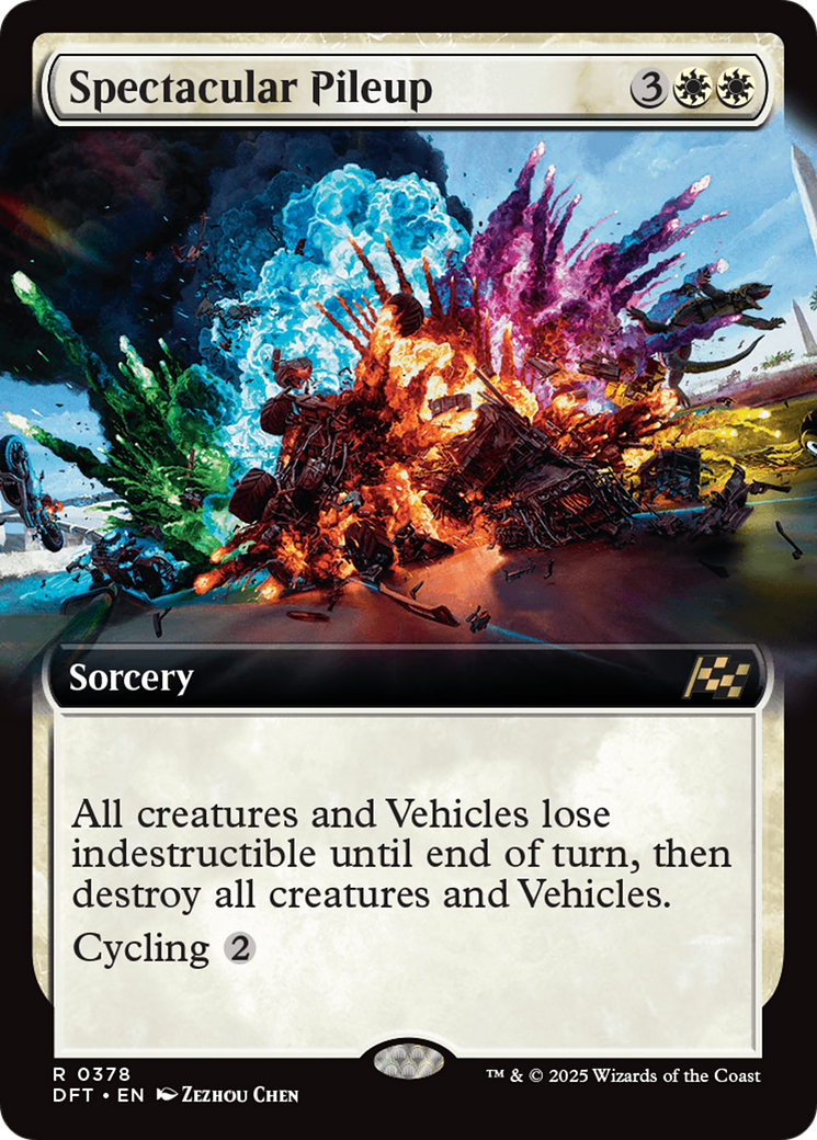 Spectacular Pileup (DFT-378) [Aetherdrift]: (Extended Art) Foil