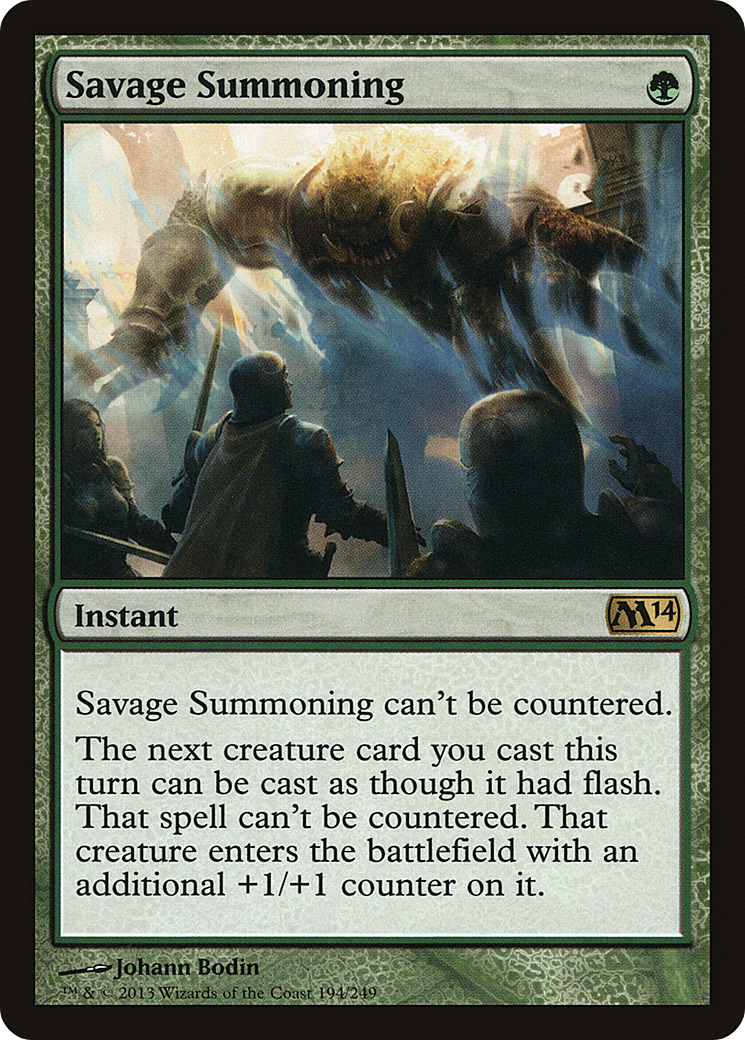 Savage Summoning (M14-194) [Magic 2014]