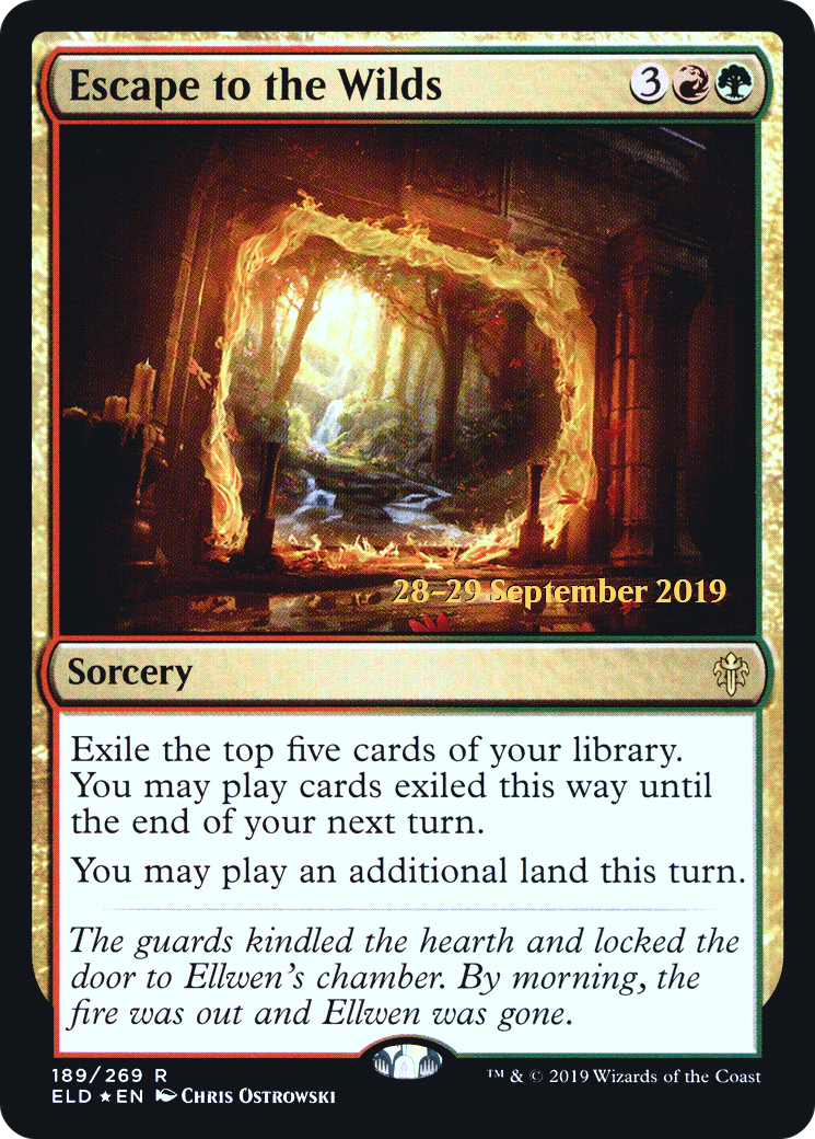 Escape to the Wilds (PRE-189S) [Throne of Eldraine Promos] Foil