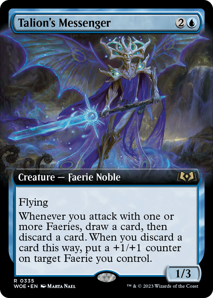 Talion's Messenger (WOE-335) [Wilds of Eldraine]: (Extended Art) Foil