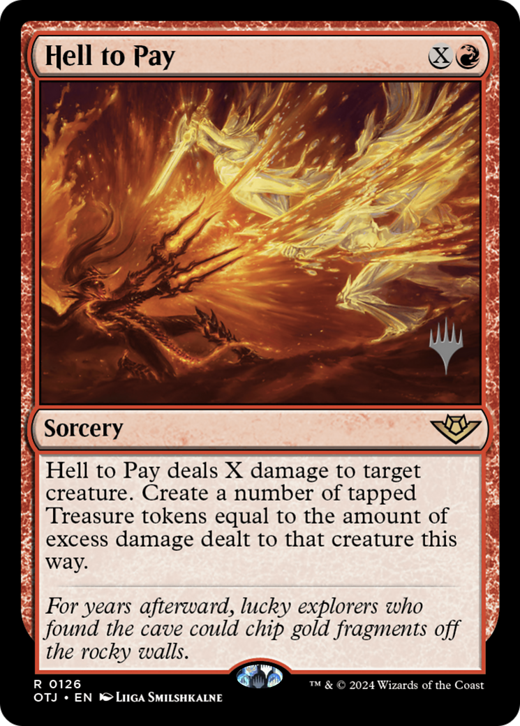 Hell to Pay (PPOTJ-126) [Promo Pack: Outlaws of Thunder Junction Promos] Foil