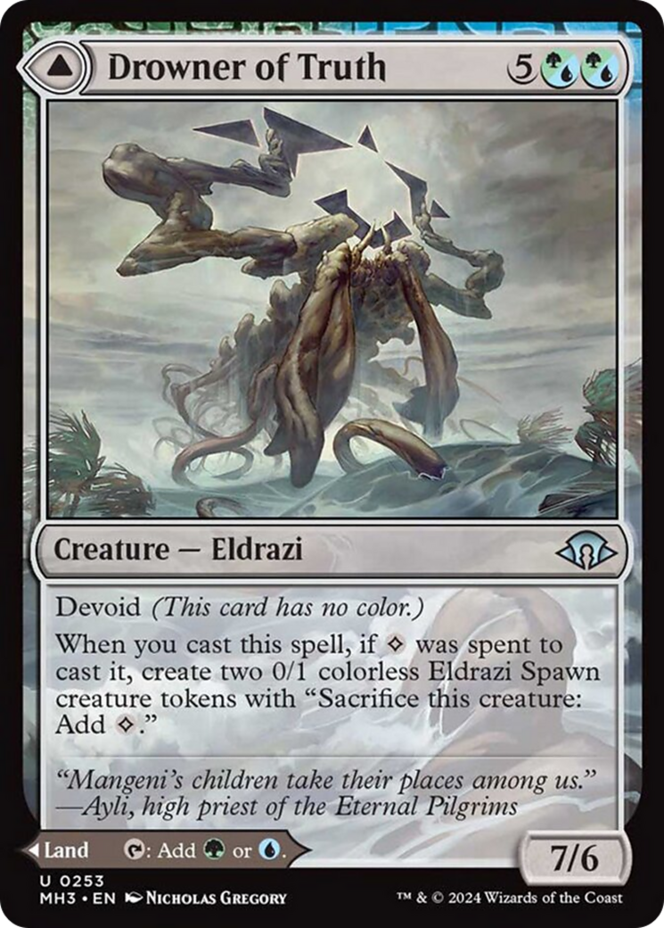 Drowner of Truth // Drowned Jungle (MH3-253) [Modern Horizons 3]: (devoid) Foil