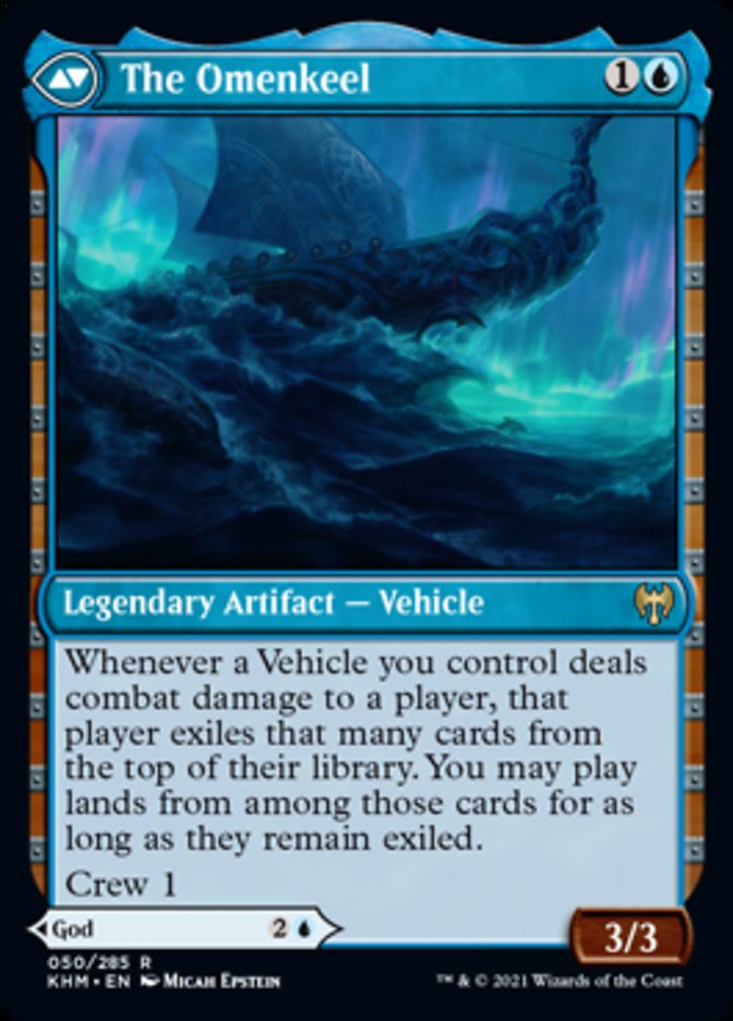 Cosima, God of the Voyage // The Omenkeel (KHM-050) [Kaldheim] Foil