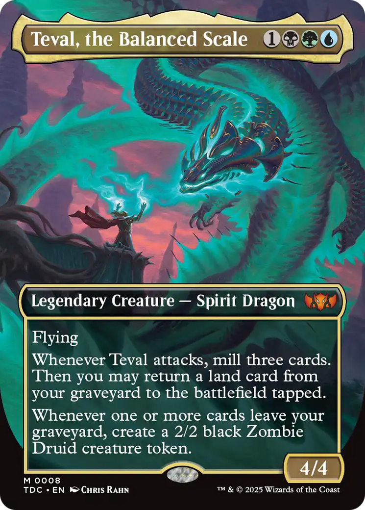 Teval, the Balanced Scale (TDC-008) [Commander: Tarkir: Dragonstorm] (Borderless)
