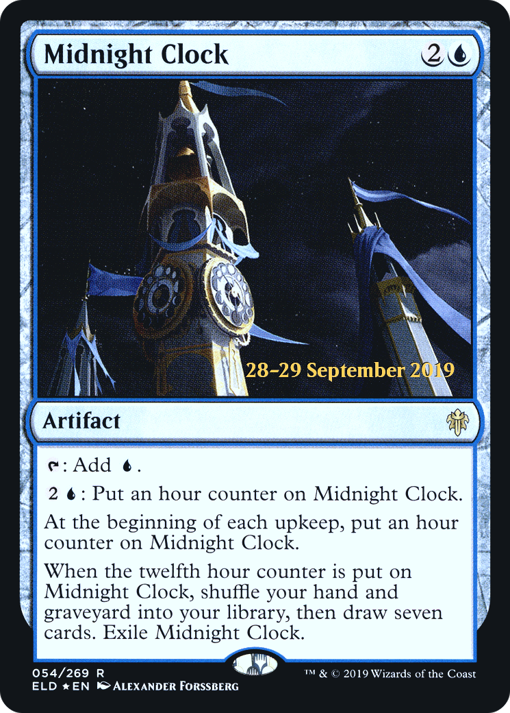 Midnight Clock (PRE-54S) [Throne of Eldraine Promos] Foil