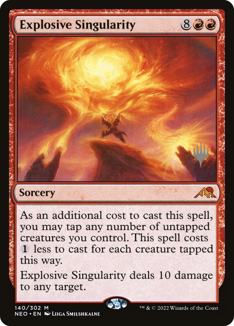 Explosive Singularity (PPNEO-140P) [Kamigawa: Neon Dynasty Promos] Foil