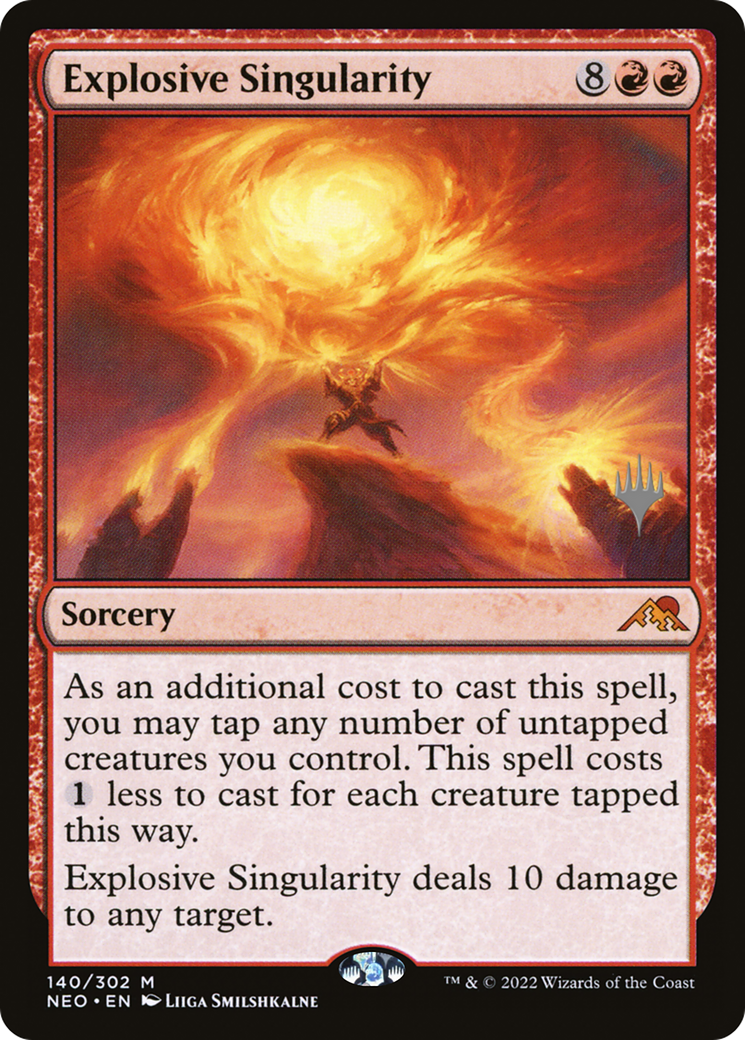 Explosive Singularity (PPNEO-140) [Promo Pack: Kamigawa: Neon Dynasty Promos]