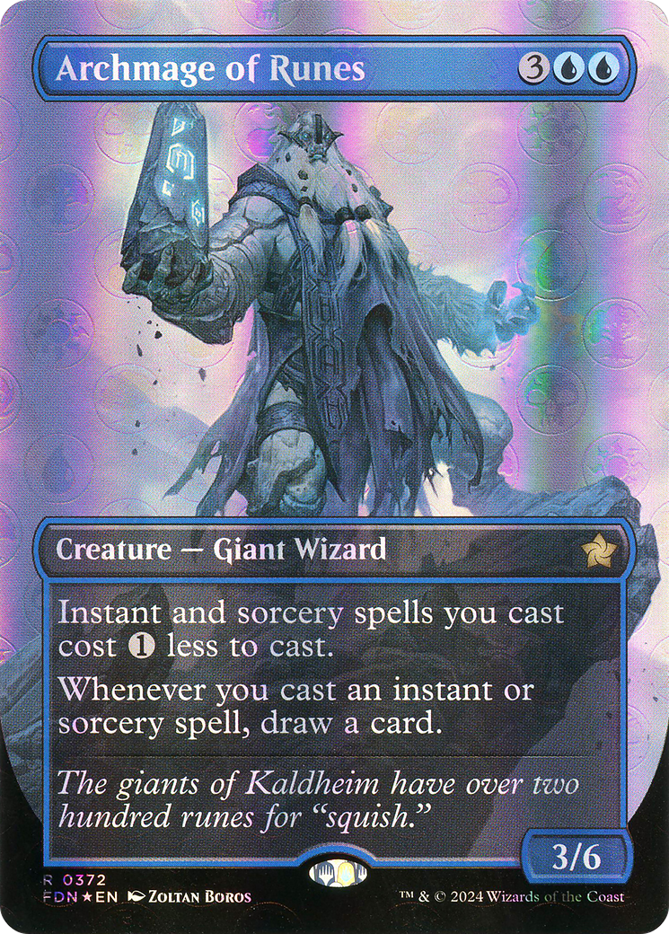 Archmage of Runes (FDN-372) [Foundations] (Borderless) Foil