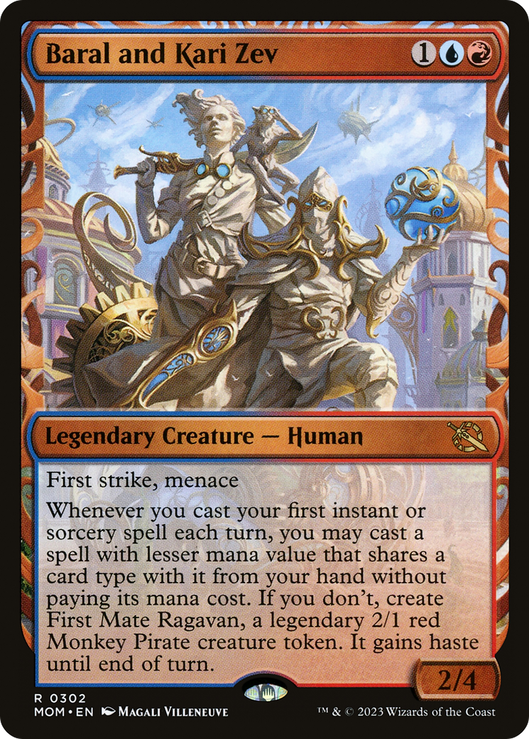 Baral and Kari Zev (MOM-302) [March of the Machine]: (Showcase) Foil