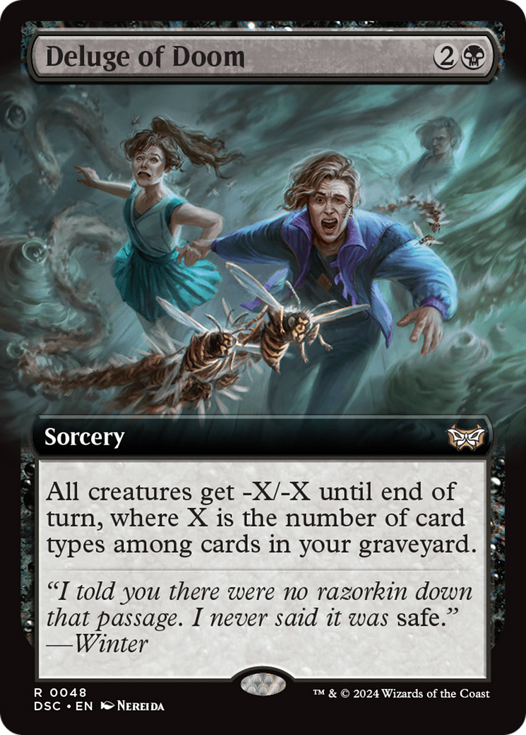 Deluge of Doom (DSC-048) [Duskmourn: House of Horror Commander]: (Extended Art)