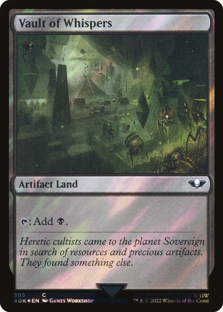 Vault of Whispers (Surge Foil) (40K-305) [Warhammer 40,000 Commander] Foil
