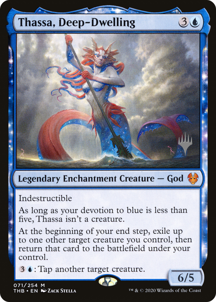 Thassa, Deep-Dwelling (PPTHB-71P) [Promo Pack: Theros Beyond Death Promos]