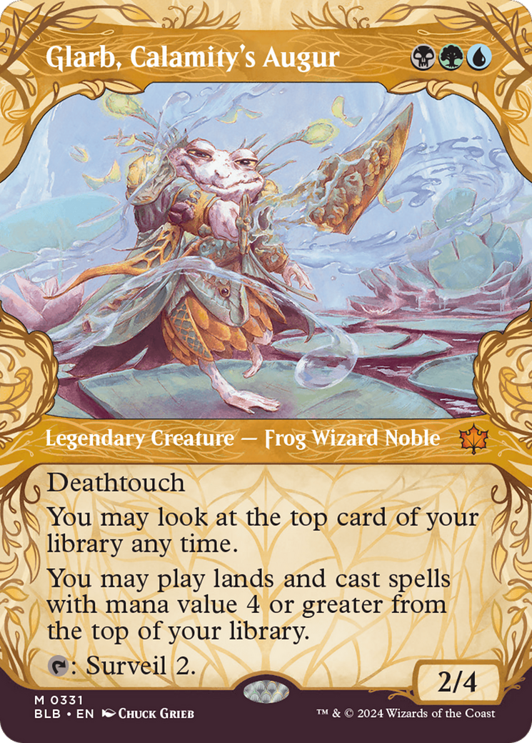 Glarb, Calamity's Augur (BLB-331) [Bloomburrow]: (Showcase) (Borderless) Foil