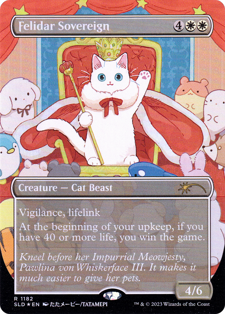 Felidar Sovereign (SLD-1182) [Secret Lair Drop] (Borderless) Foil