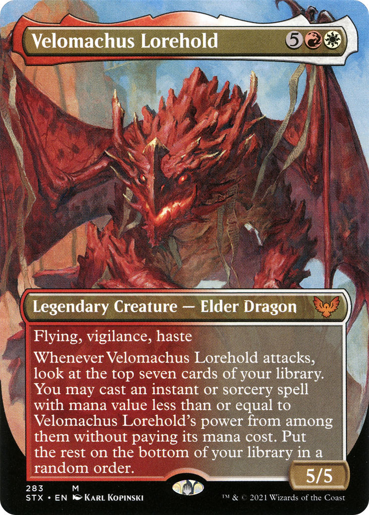 Velomachus Lorehold (Borderless) (STX-283) (Borderless) [Strixhaven: School of Mages] Foil