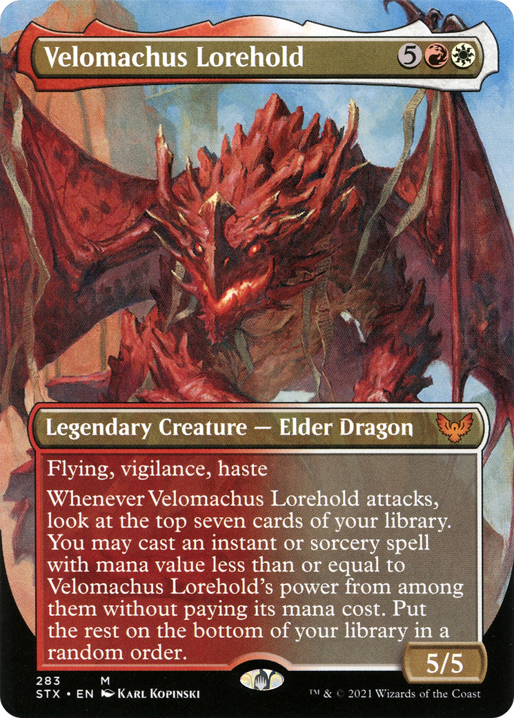 Velomachus Lorehold (STX-283) [Strixhaven: School of Mages] (Borderless) Foil
