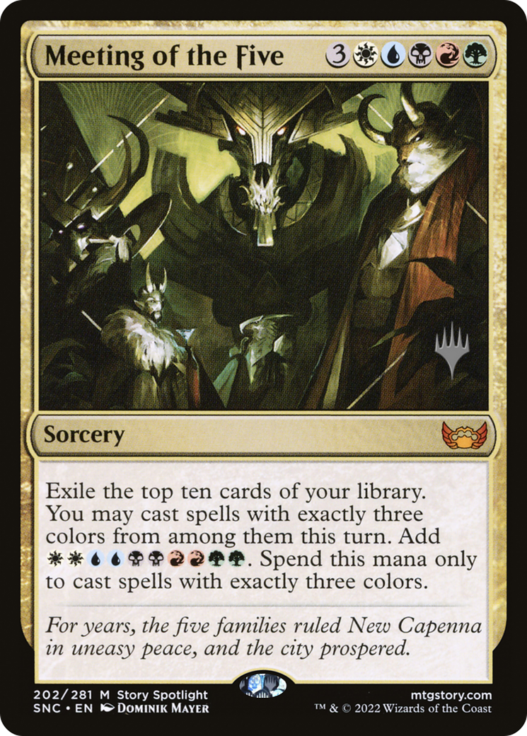 Meeting of the Five (PPSNC-202) [Promo Pack: Streets of New Capenna Promos] Foil