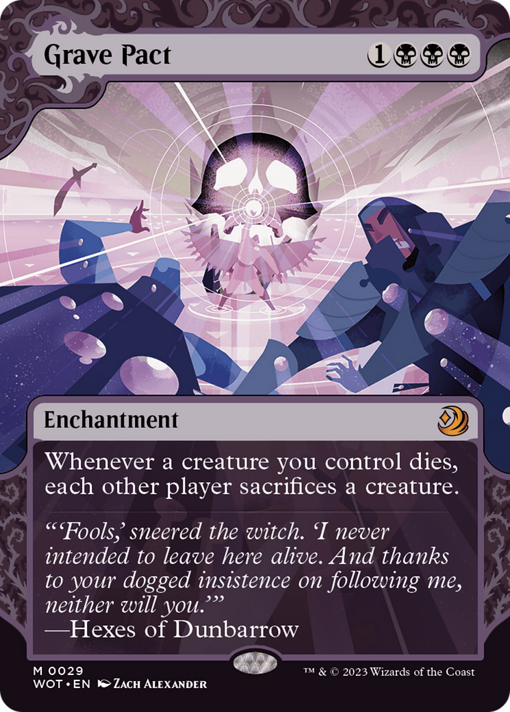 Grave Pact (WOT-029) [Wilds of Eldraine: Enchanting Tales]: (Showcase) (Borderless) Foil