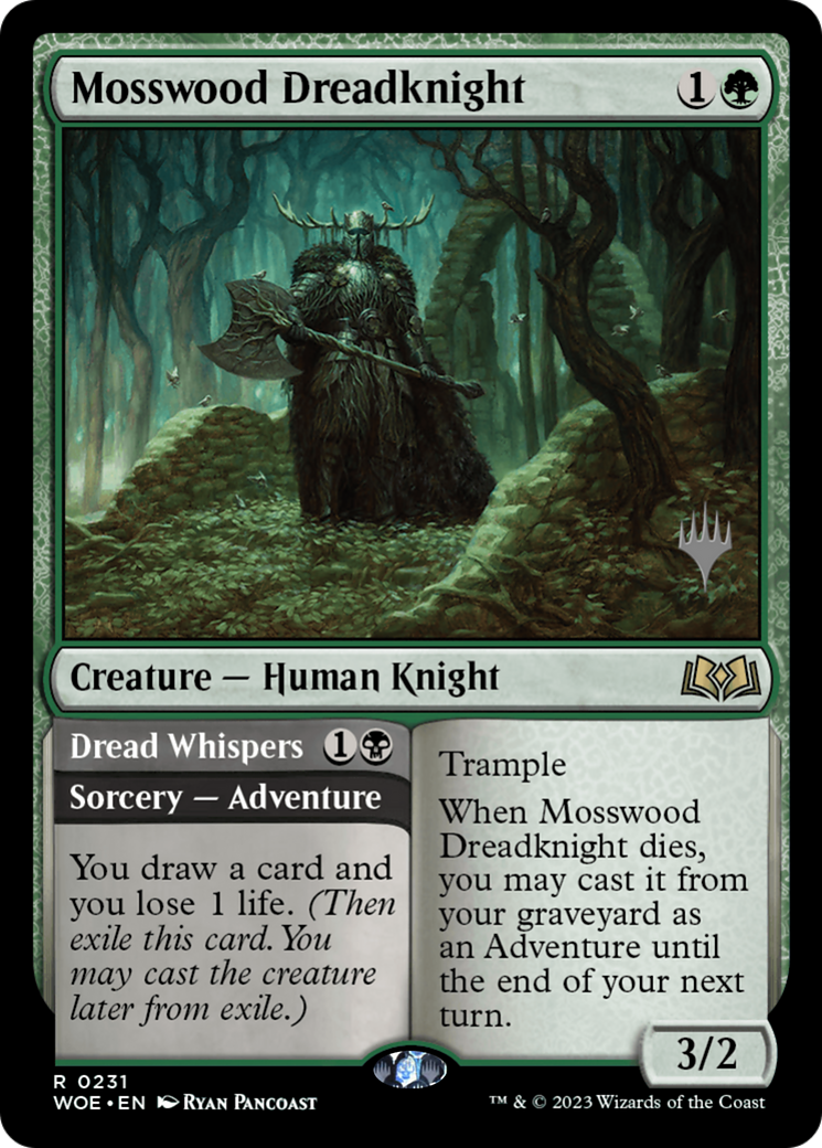 Mosswood Dreadknight // Dread Whispers (PPWOE-231P) [Wilds of Eldraine Promos]