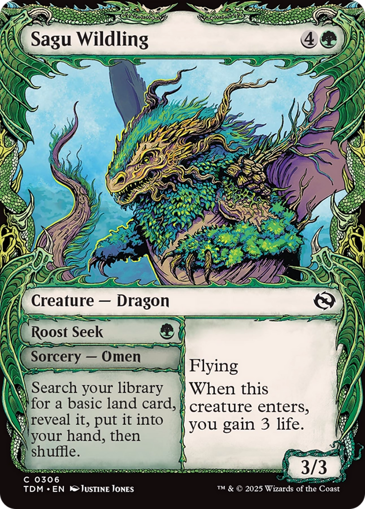 Sagu Wildling // Roost Seek (TDM-306) [Tarkir: Dragonstorm]: (Showcase)