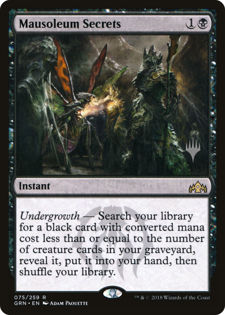 Mausoleum Secrets (PPTHB-75P) [Guilds of Ravnica Promos] Foil
