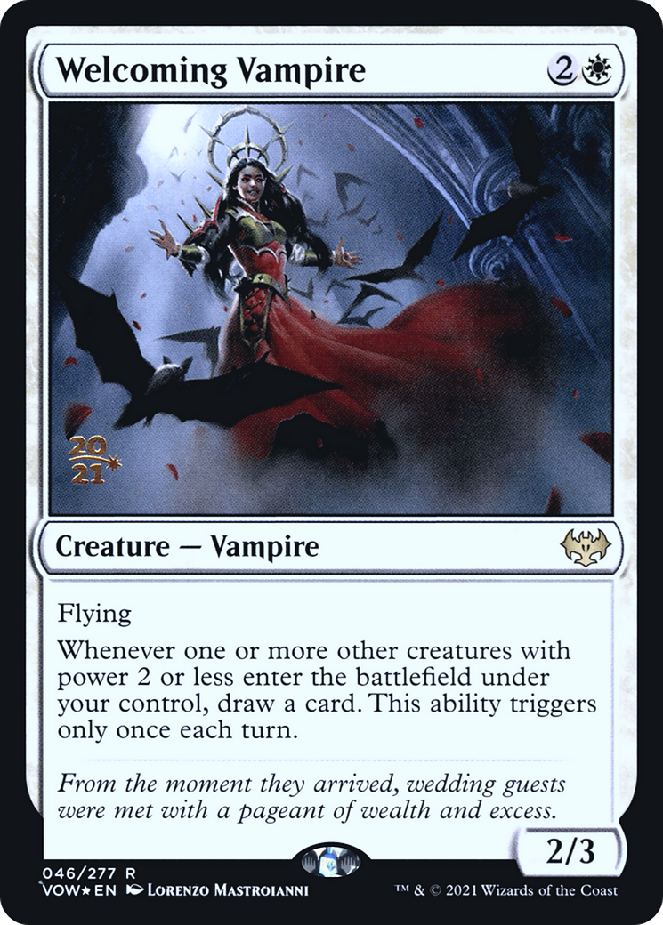 Welcoming Vampire (PRE-46S) [Innistrad: Crimson Vow Promos] Foil