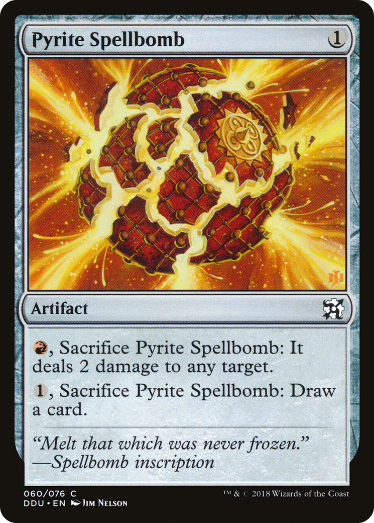 Pyrite Spellbomb (DDU-060) [Duel Decks: Elves vs. Inventors]